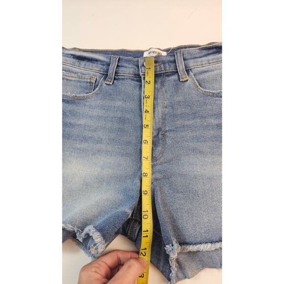 The high rise short kensie luxe denim raw hem shorts  stretch comfort 6 / 28 - Picture 7 of 7